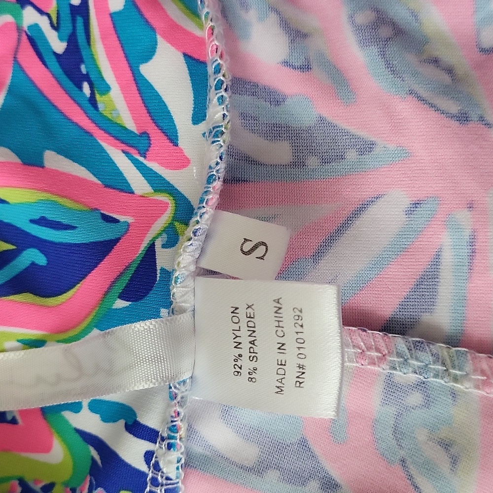 Lulu-B Vibrant Floral A-Line Skirt - Pink and Blue - Picture 6 of 7